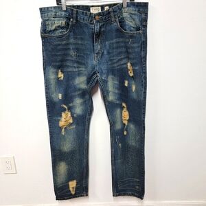 #405FWRD Denim men's distressed blue jeans size 36WX32L